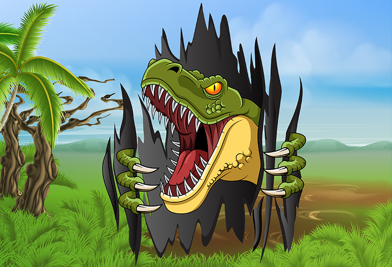 Ceo dezen Foto tapete 3D Dino 6